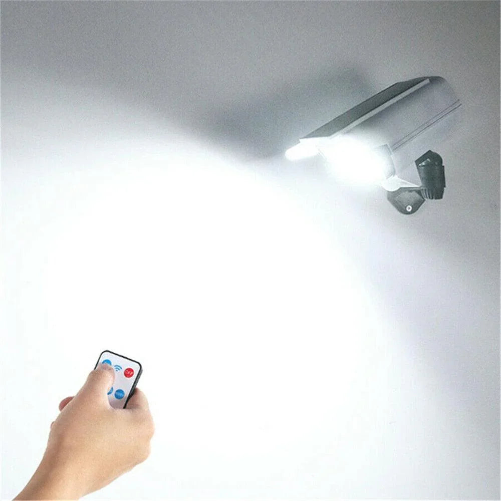 Holofote Solar RayCam™ com Desing de Câmera de Segurança / Iluminação Potente e Econômica para seu Lar! - ModernLar