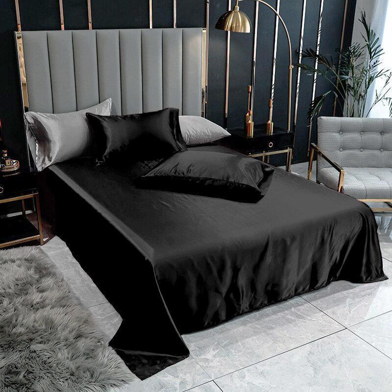 Conjunto Majestic - Lençol de Seda Cetim + Fronhas + Lençol Superior - ModernLar