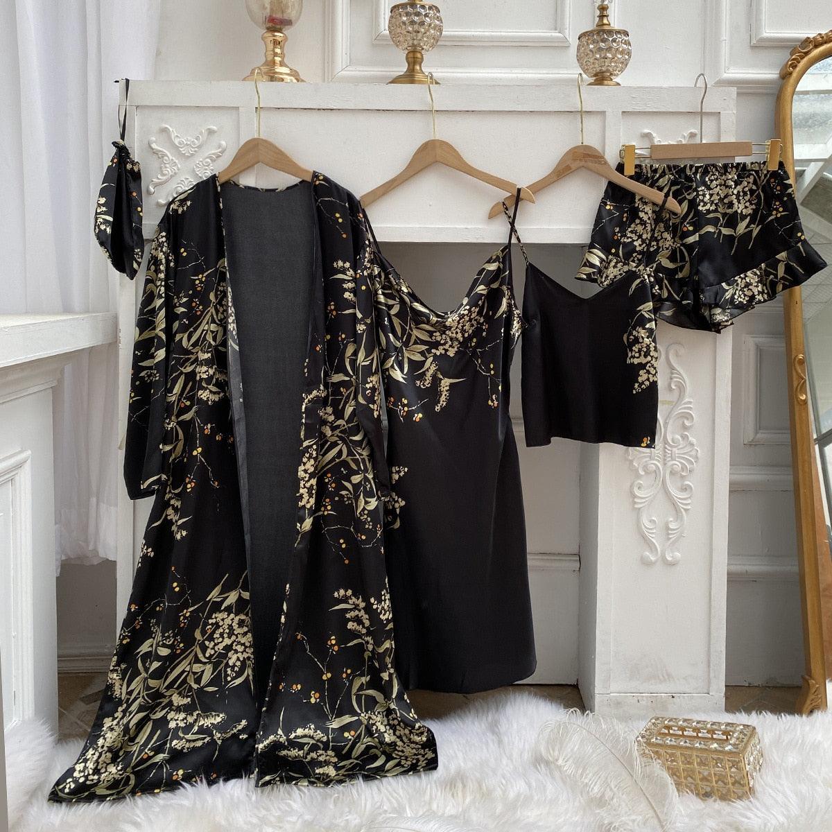 Conjunto Glamour Imperial em Cetim 4 Peças - ModernLar