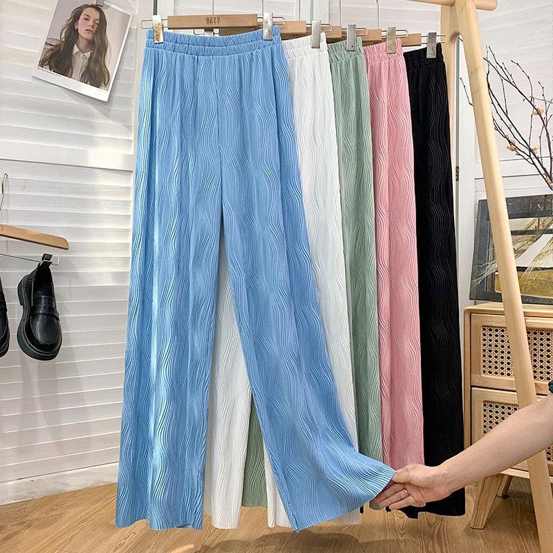 Calça Strips Ondulada em Seda Gelo / Conforto & Estilo Sem Igual! - ModernLar