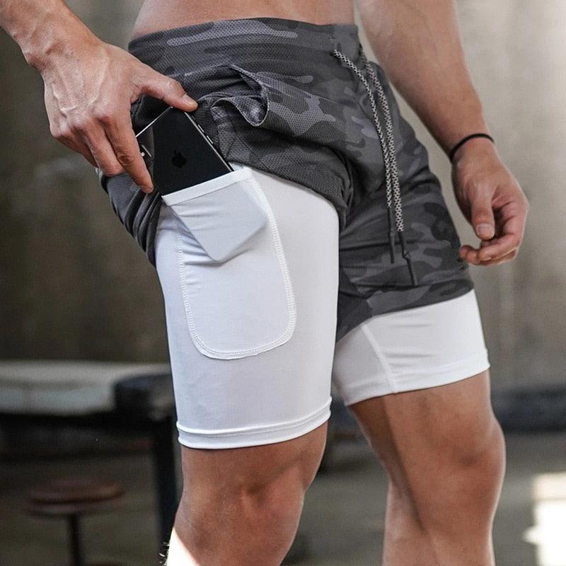 Shorts Masculino 2 em 1 com Suporte Para celular - ProSport / Estilo e Funcionalidade em um Só Produto! - ModernLar