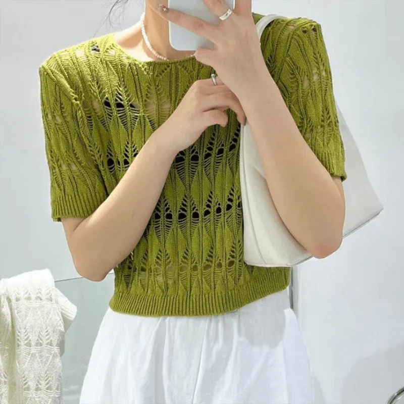 (Promoção Compre 1, Leve 2) Blusinhas Iolanda Em Tricot Artesanal / Duplo Charme e Sofisticação Feitos à Mão! - ModernLar