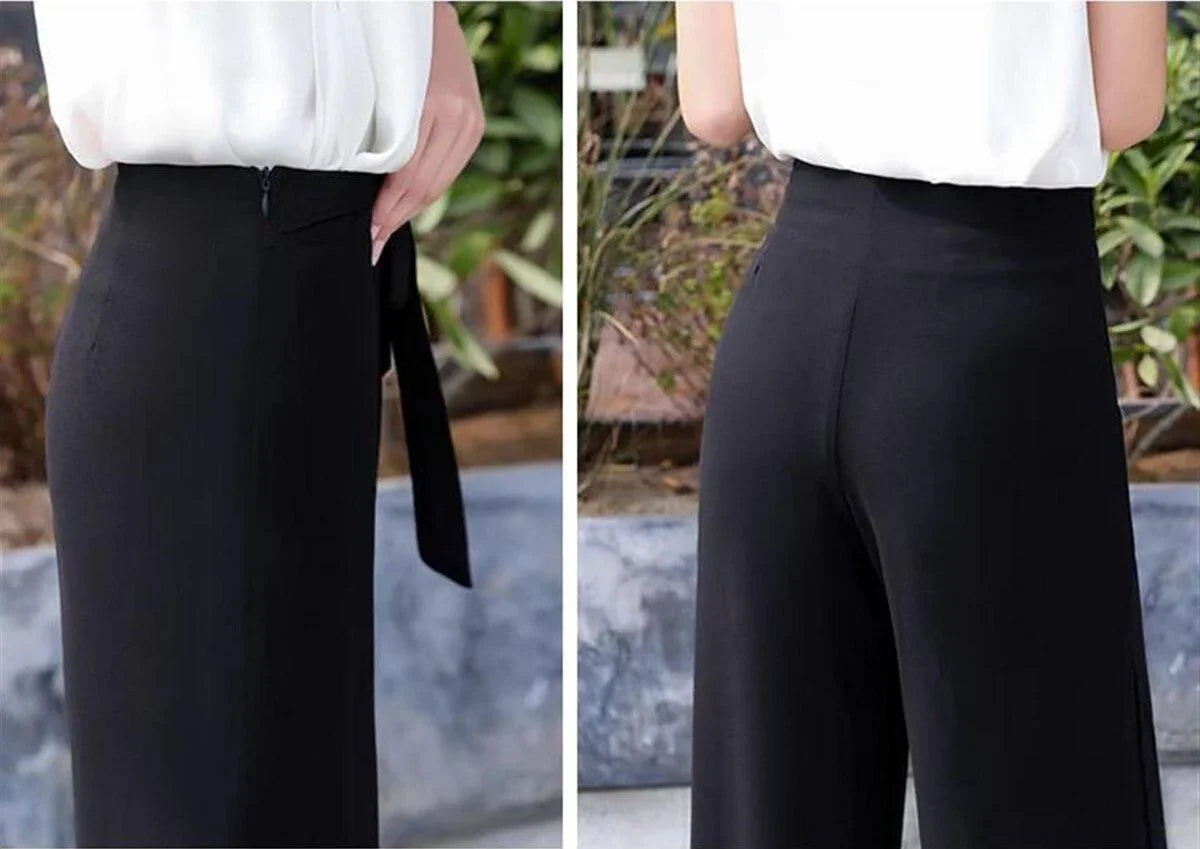 Calça Venezia™ em Chiffon Dupla Camada / A Calça da Mulher que Esbanja Luxo, Leveza & Exclusividade! - ModernLar