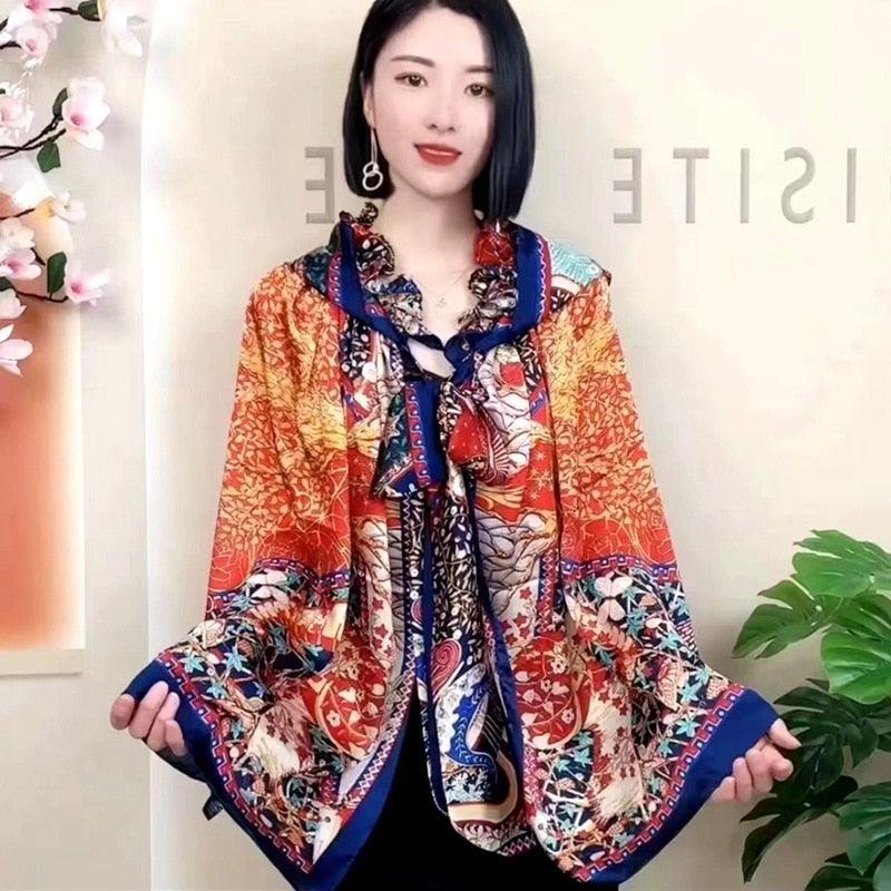 Kit de Lenços Xales Lotus™ Moda Europeia (Pacote Fechado com 5 Estampas Diferentes) - ModernLar