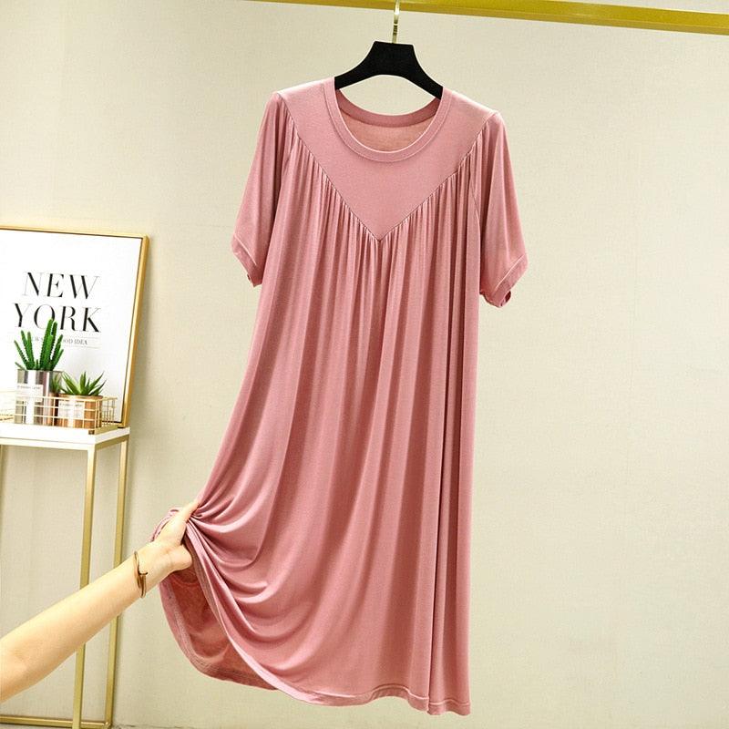 Vestido Emma™ Estilo Camisola em Modal - ModernLar
