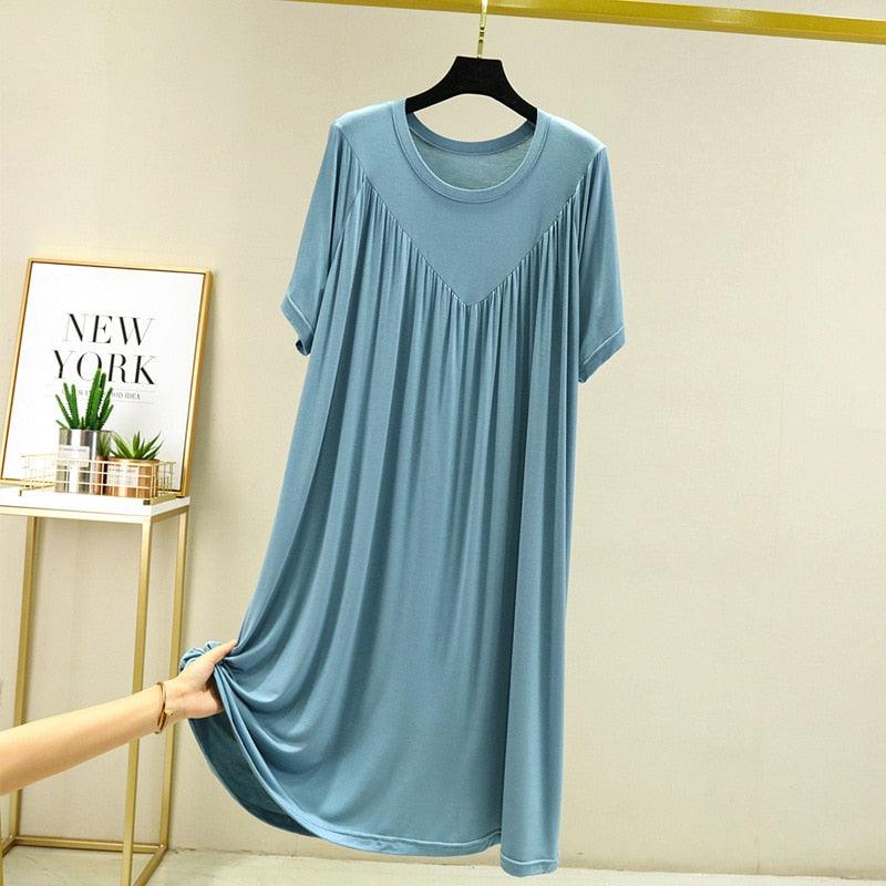 Vestido Emma™ Estilo Camisola em Modal - ModernLar