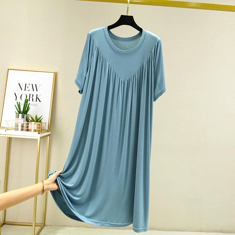 Vestido Emma™ Estilo Camisola em Modal - ModernLar