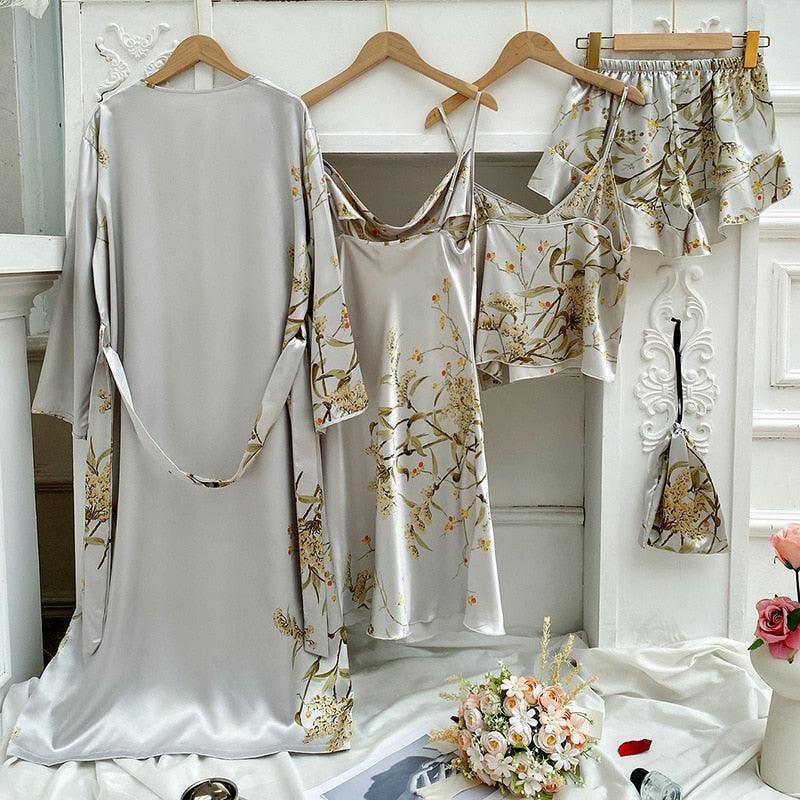 Conjunto Glamour Imperial em Cetim 4 Peças - ModernLar