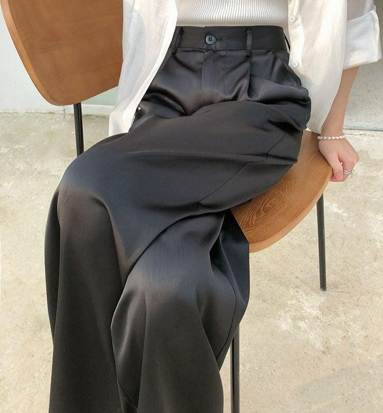 Calça Lanna™ em 100% Cetim de Seda / Um Verdadeiro Espetáculo de Luxo e Caimento! - ModernLar