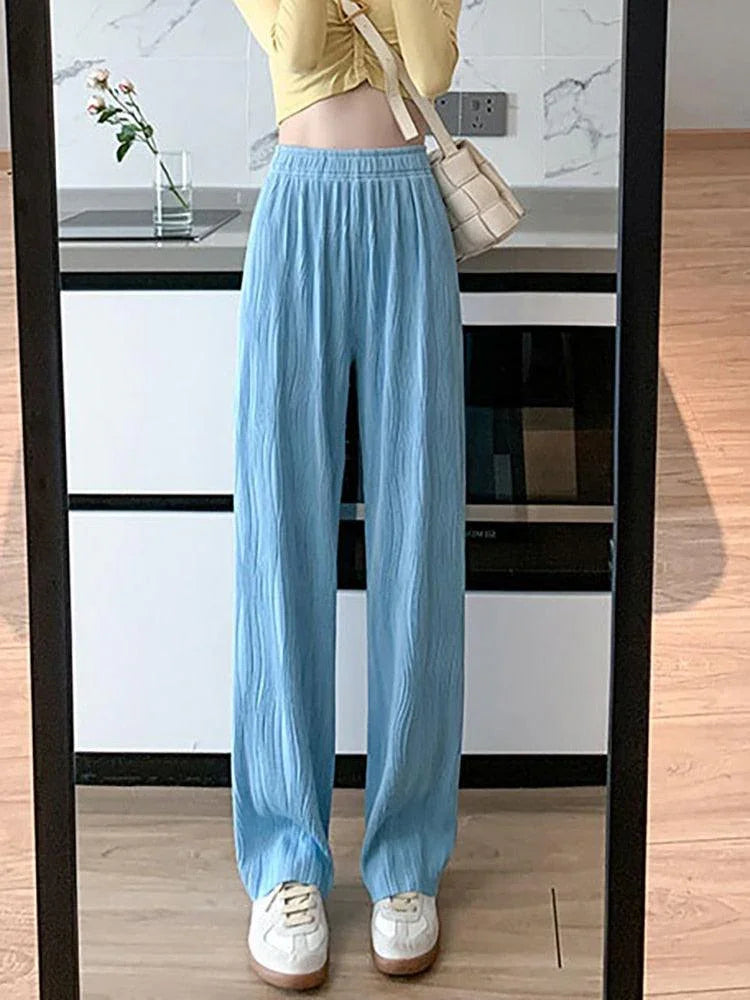 Calça Strips Ondulada em Seda Gelo / Conforto & Estilo Sem Igual! - ModernLar