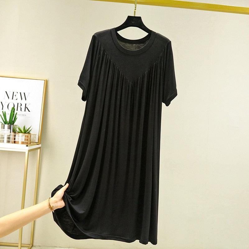 Vestido Emma™ Estilo Camisola em Modal - ModernLar