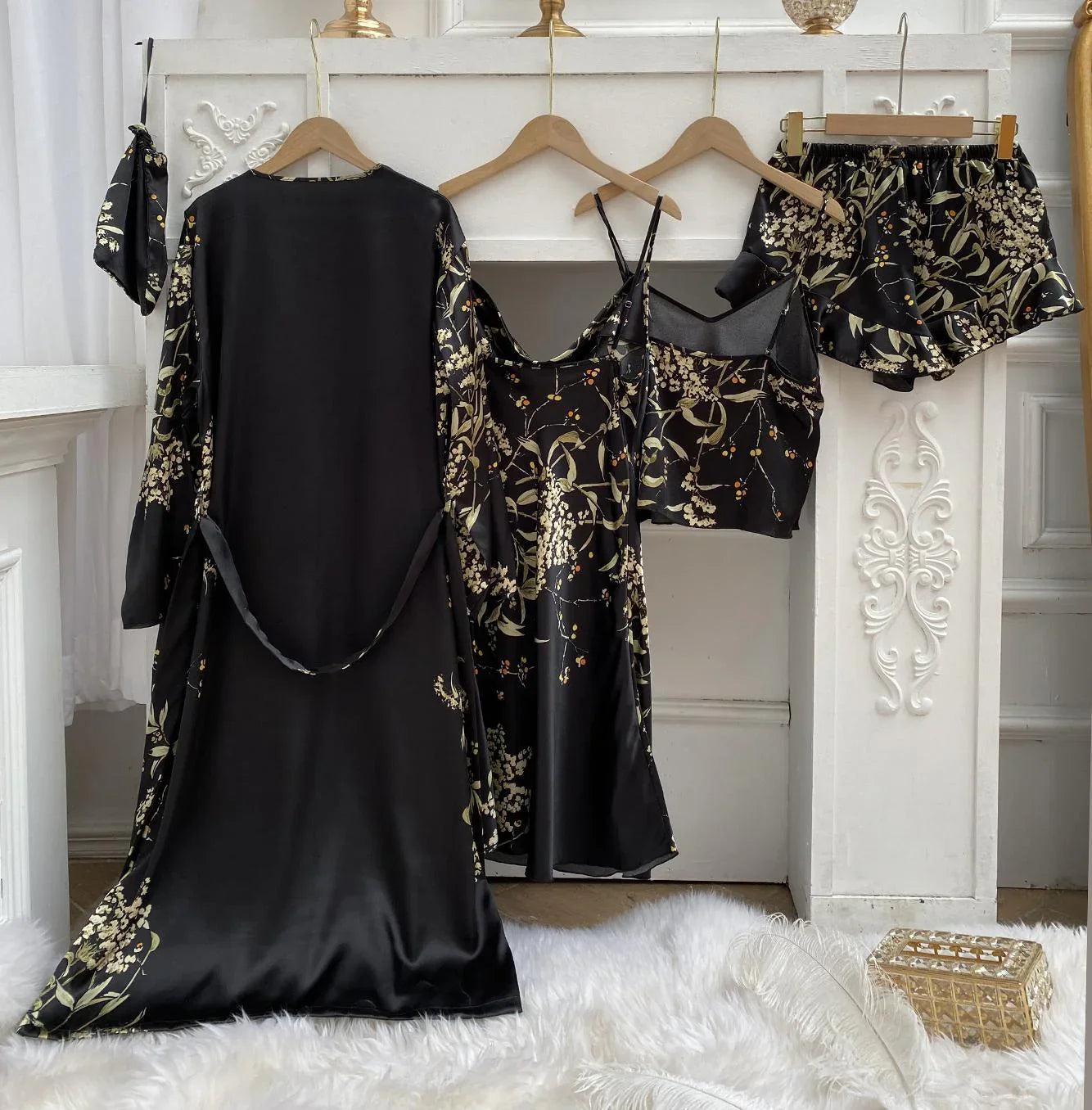 Conjunto Glamour Imperial em Cetim 4 Peças - ModernLar