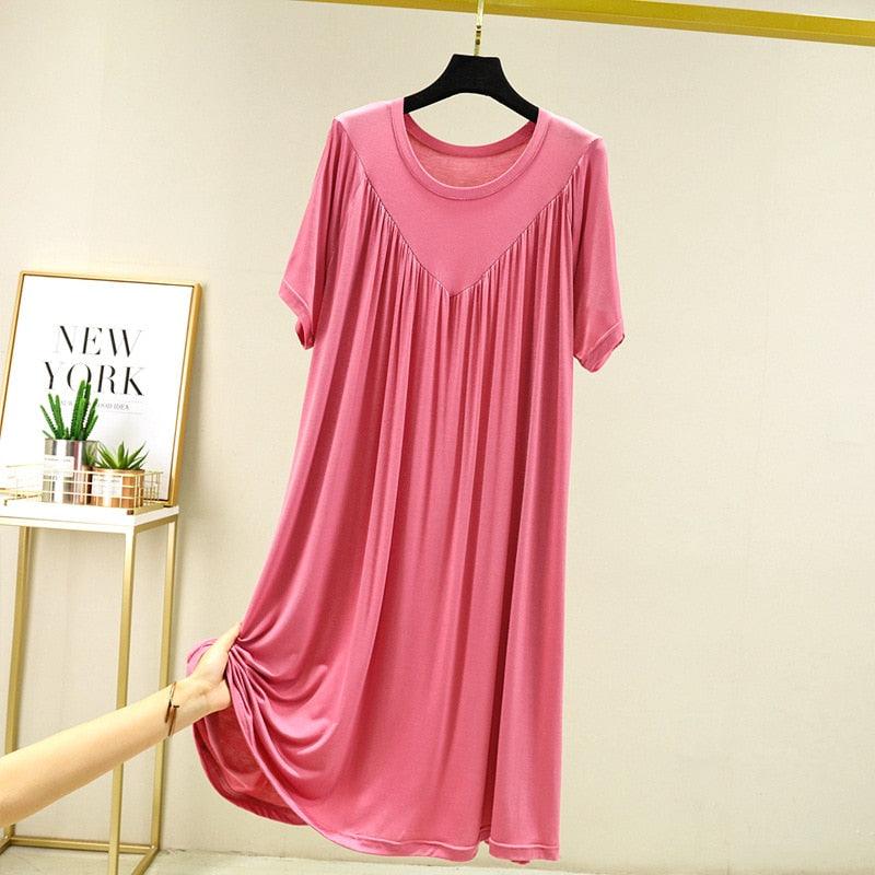 Vestido Emma™ Estilo Camisola em Modal - ModernLar