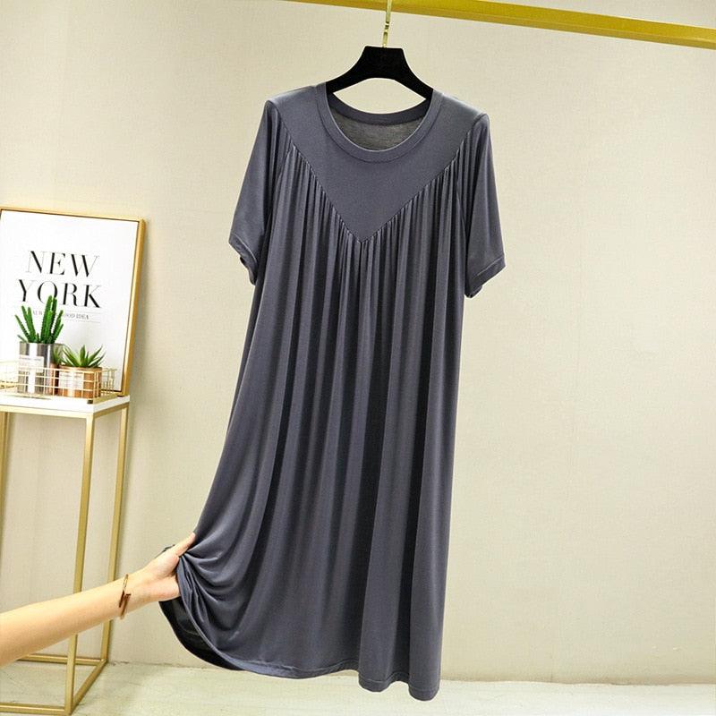 Vestido Emma™ Estilo Camisola em Modal - ModernLar