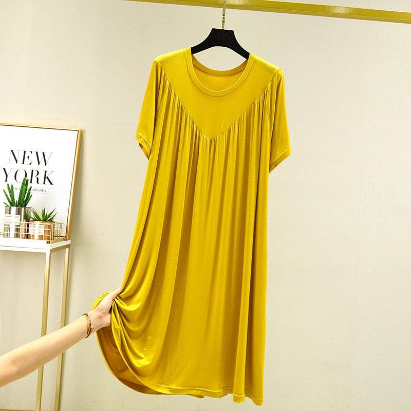 Vestido Emma™ Estilo Camisola em Modal - ModernLar