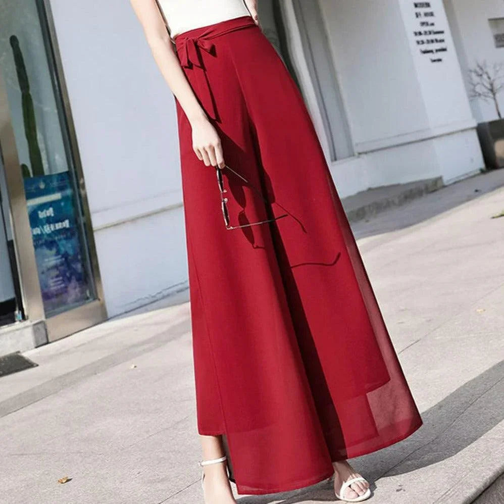 Calça Venezia™ em Chiffon Dupla Camada / A Calça da Mulher que Esbanja Luxo, Leveza & Exclusividade! - ModernLar