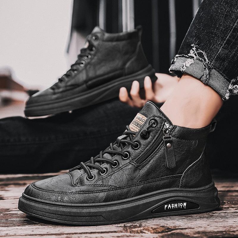 Tênis Masculino em Couro P.U - Fashion White /A escolha certa para quem quer se destacar! - ModernLar