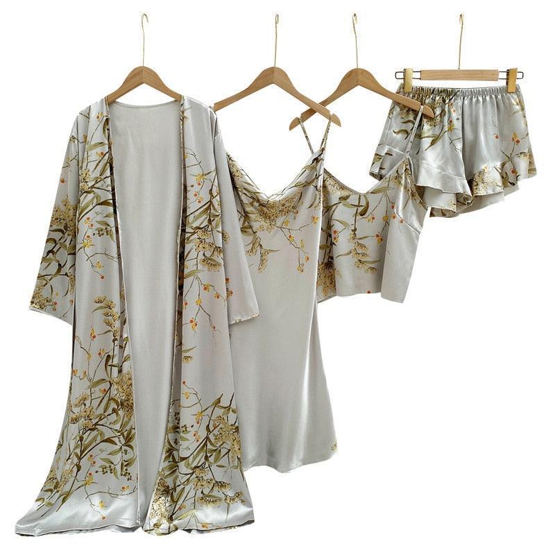 Conjunto Glamour Imperial em Cetim 4 Peças - ModernLar