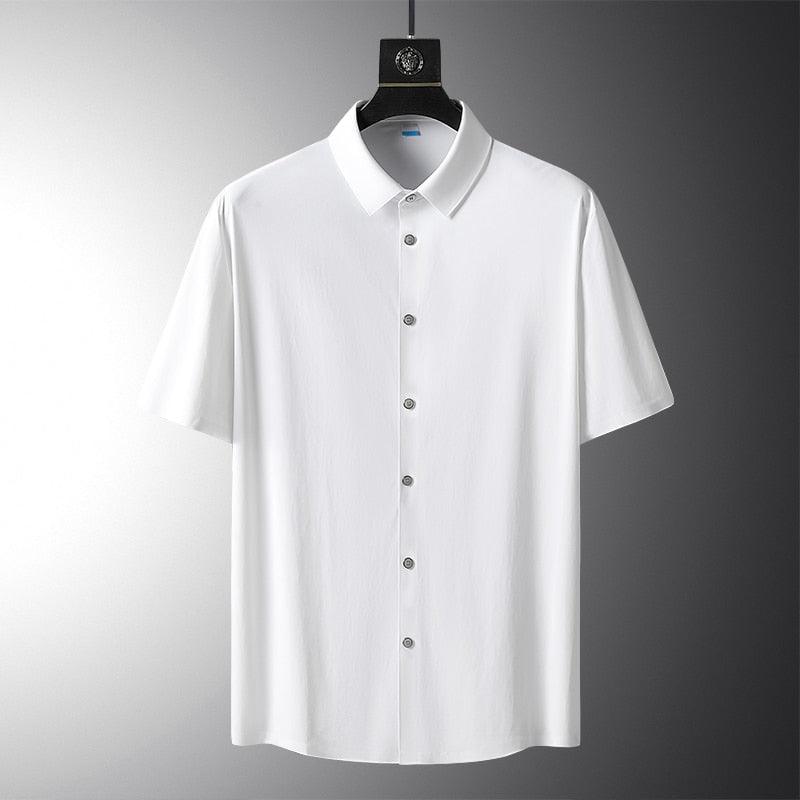 Camisa Social Manga Curta em Seda Gelo - Alto Padrão / Um toque de elegância em seu guarda-roupa! - ModernLar