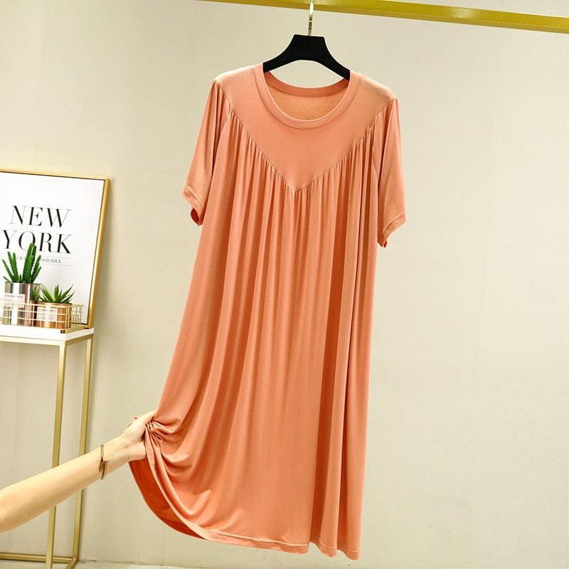 Vestido Emma™ Estilo Camisola em Modal - ModernLar