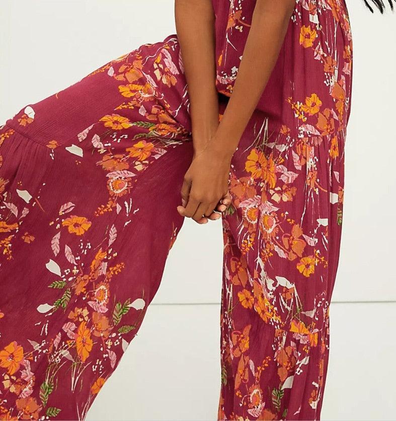 Calça Floral Lissandry™  / Estilo, Beleza e Autenticidade em um peça de roupa Única! - ModernLar