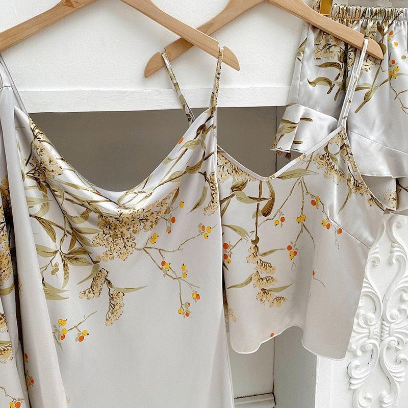 Conjunto Glamour Imperial em Cetim 4 Peças - ModernLar