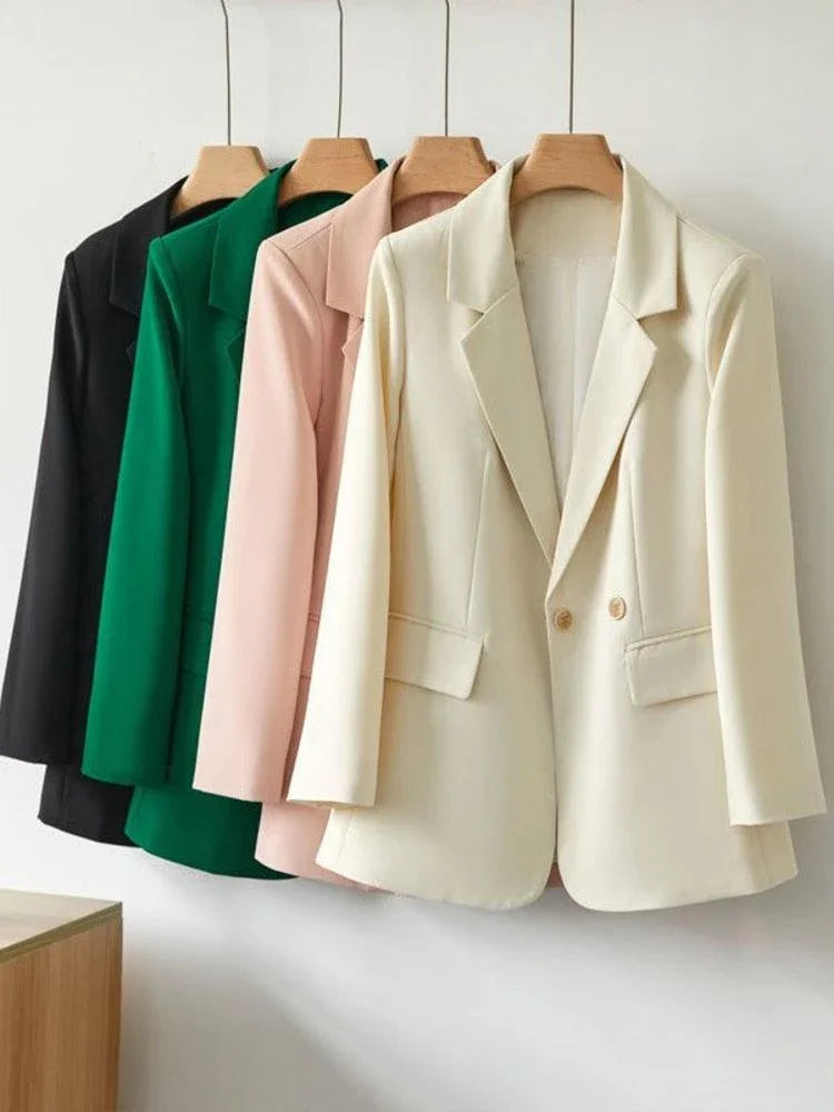 Novo Blazer Casual Chic Feminino - Elegância Minimalista Que Inspira! - ModernLar