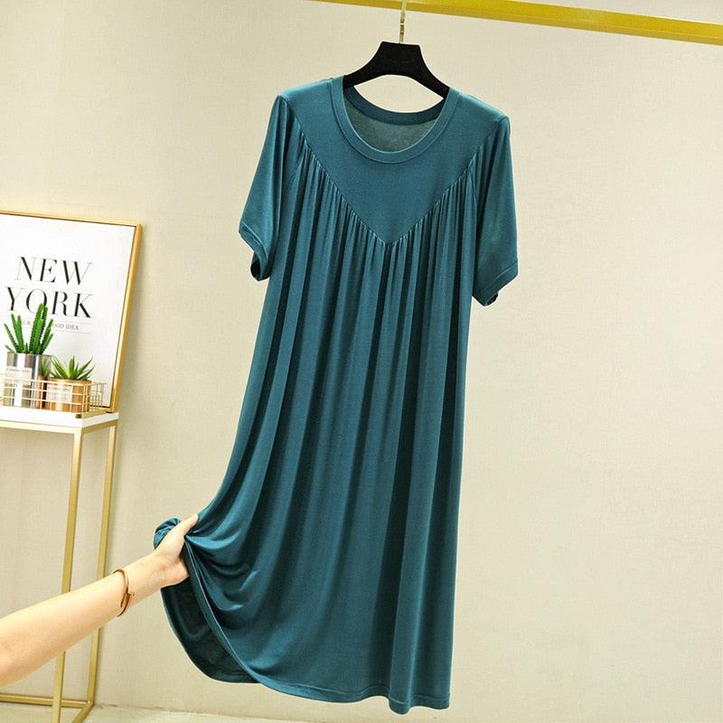 Vestido Emma™ Estilo Camisola em Modal - ModernLar