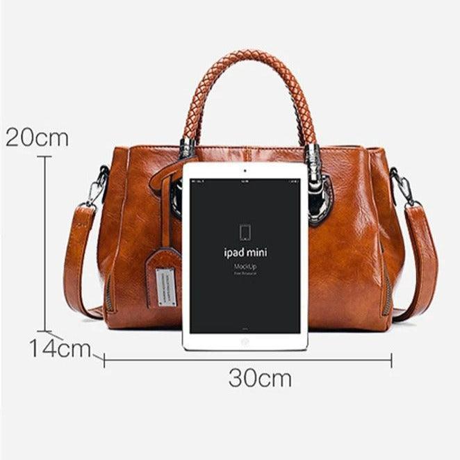 Bolsa Feminina Clássica Boston™ / Dupla Alça em Couro PU - ModernLar