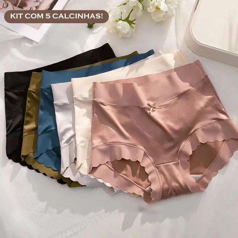 Seamless Ice Silk Underwear Período Menstrual das mulheres Breve