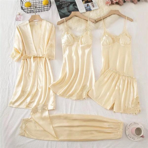 Conjunto SweetDream 5 Peças em Cetim de Seda - ModernLar