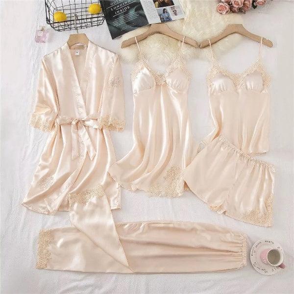 Conjunto SweetDream 5 Peças em Cetim de Seda - ModernLar