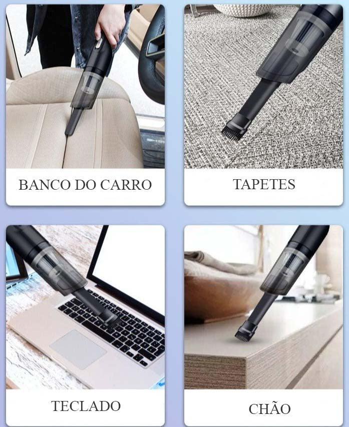 Aspirador de Pó Automotivo Vacuum Cleaner - ModernLar