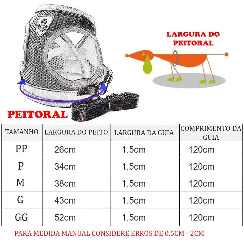 Arreio e Coleira reflexiva premium The Gulliver™ - ModernLar