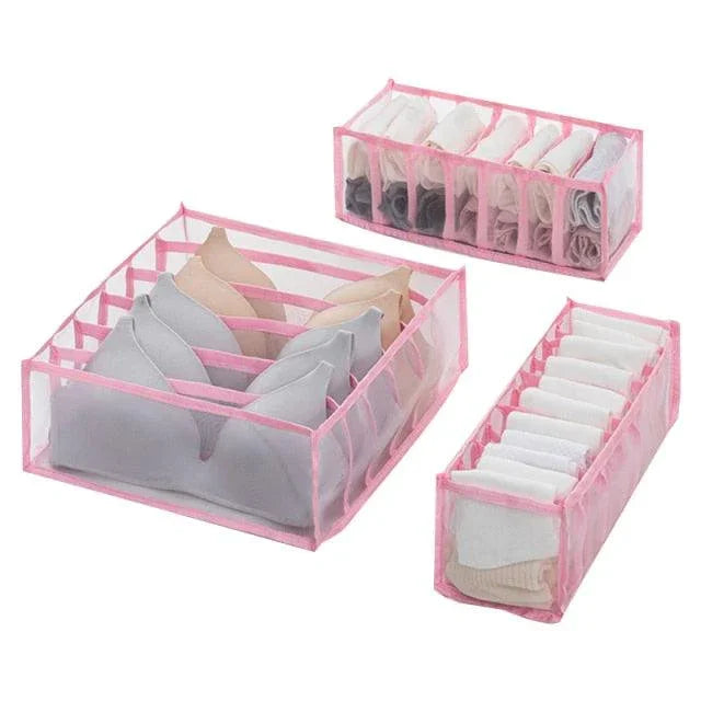 Organizador de Roupas Intimas e Meias - Kit com 3 Unidades - ModernLar