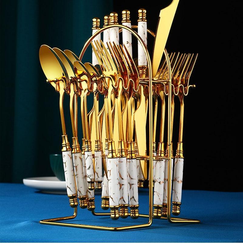 Jogo de Talheres 24pcs GoldDinner - ModernLar