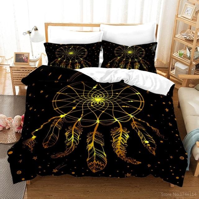 Conjunto Aura Boas Vibrações: Edredom + Capas - ModernLar