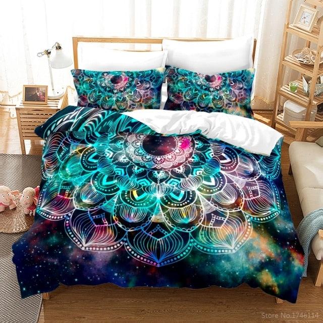 Conjunto Aura Boas Vibrações: Edredom + Capas - ModernLar
