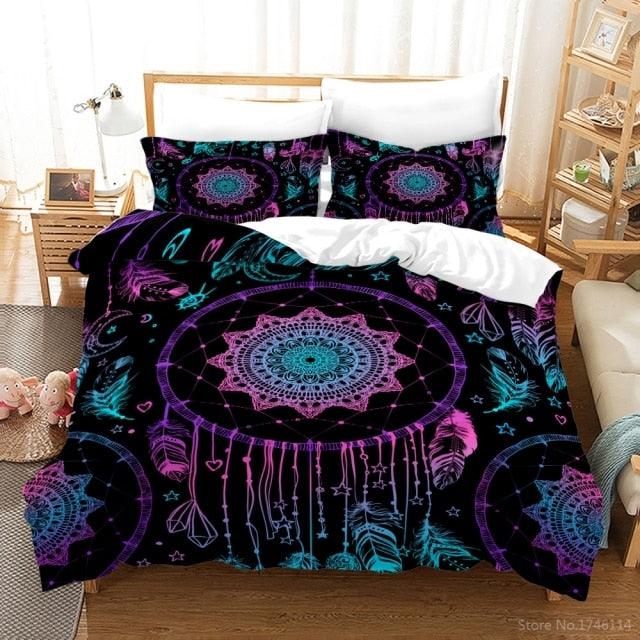 Conjunto Aura Boas Vibrações: Edredom + Capas - ModernLar