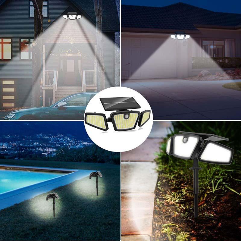 PAINEL SOLAR COM 3 CABEÇAS PARA ILUMINAÇÃO EXTERNA - ModernLar