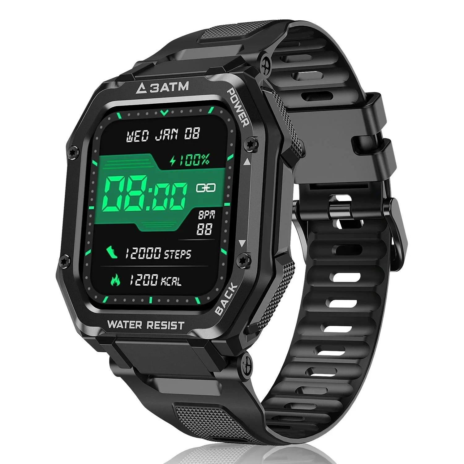 Relógio Inteligente Esportivo de Pressão Arterial 3ATM À Prova d'água - ModernLar