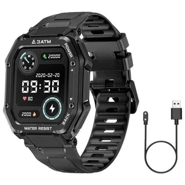 Relógio Inteligente Esportivo de Pressão Arterial 3ATM À Prova d'água - ModernLar