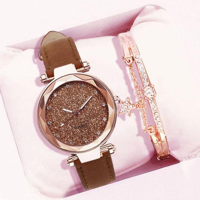 Relógio Feminino Starry Sky™ + Brinde Exclusivo: Pulseira Dylan™ - ModernLar