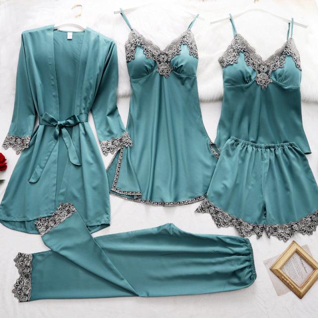 Conjunto SweetDream 5 Peças em Cetim de Seda - ModernLar