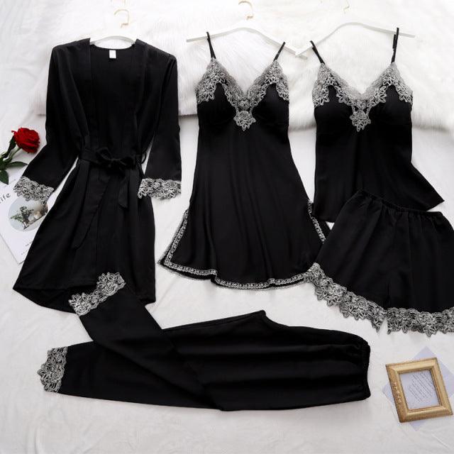 Conjunto SweetDream 5 Peças em Cetim de Seda - ModernLar