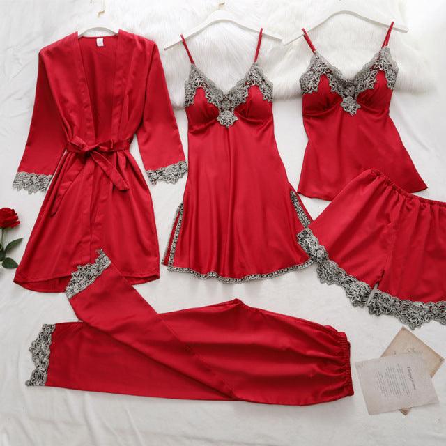 Conjunto SweetDream 5 Peças em Cetim de Seda - ModernLar