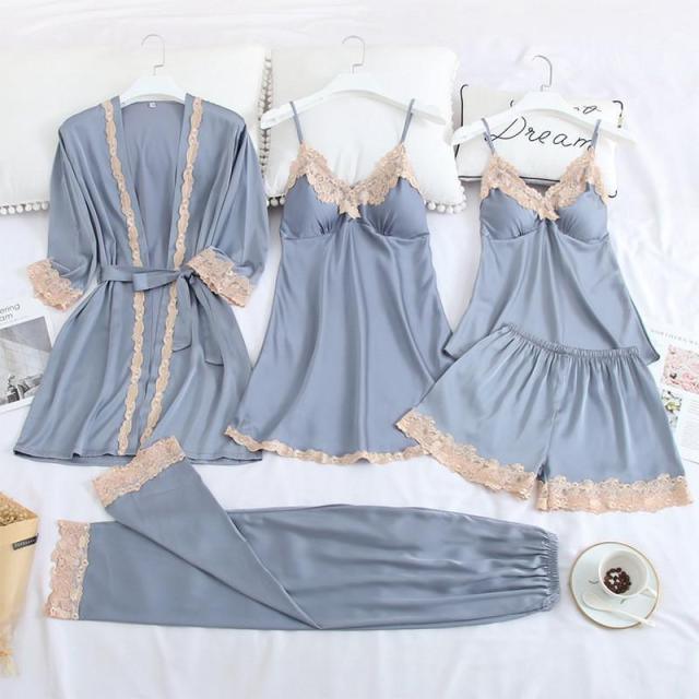 Conjunto SweetDream 5 Peças em Cetim de Seda - ModernLar