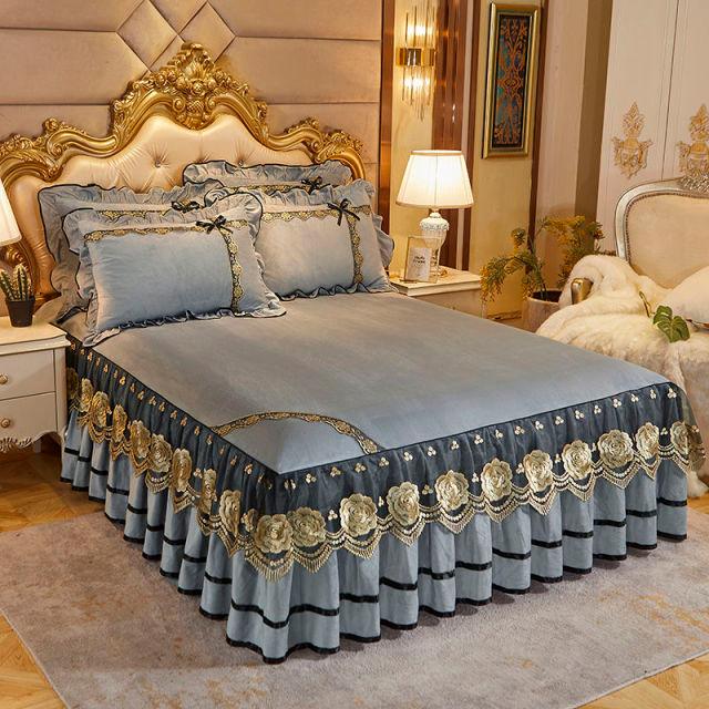 Jogo De Cama de Veludo Estilo Europeu - Golden Dream - ModernLar