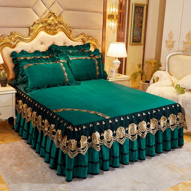 Jogo De Cama de Veludo Estilo Europeu - Golden Dream - ModernLar