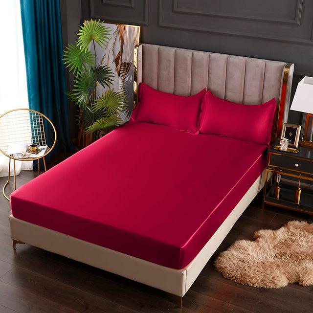 Conjunto Sleep Luxury™ /  Jogo de Lençol em Seda Cetim + Fronhas - ModernLar